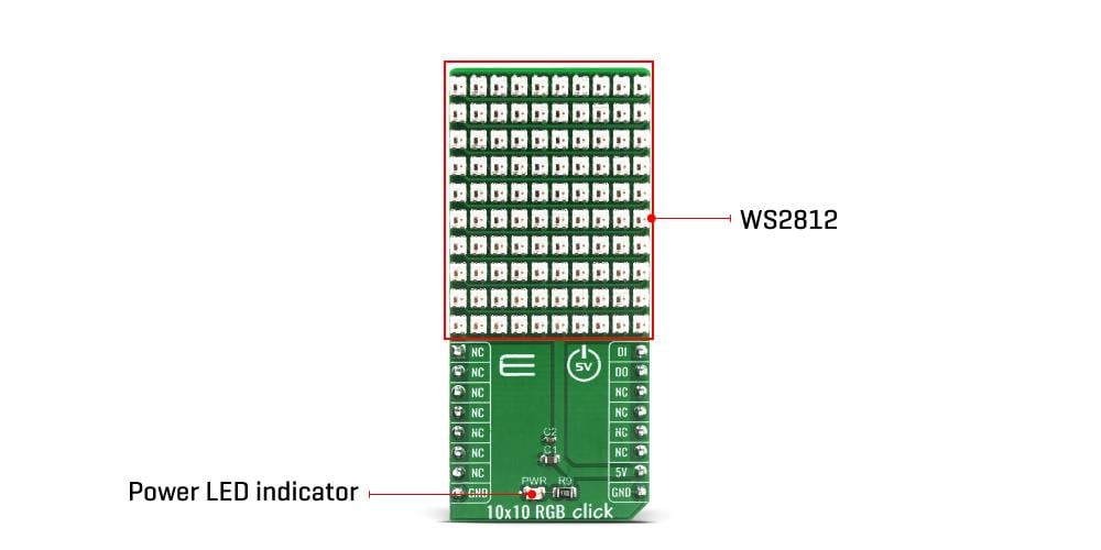 Block Diagram - Mikroe 10x10 RGB Click Block Diagram - Mikroe 10x10 RGB Click