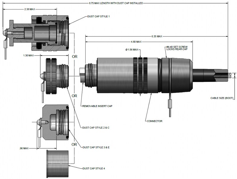 Amphenol Fiber Systems International TFOCA-II® 4-Channel Fiber Optic Plug Assemblies Amphenol Fiber Systems International TFOCA-II® 4-Channel Fiber Optic Plug Assemblies