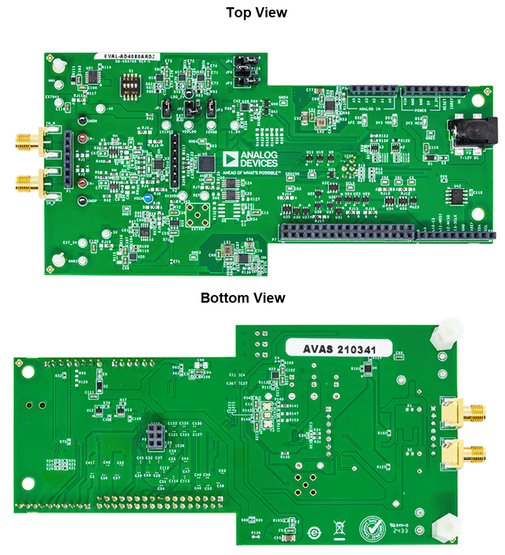Mechanical Drawing - Analog Devices Inc. EVAL-AD4080ARDZ Evaluation Board