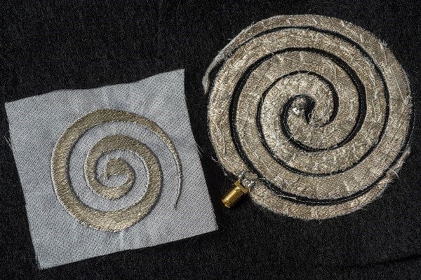 Antenna integrated into fabrics